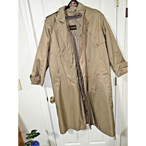 Vintage British Mist  Classic Long Trench Coat Women’s Size #14